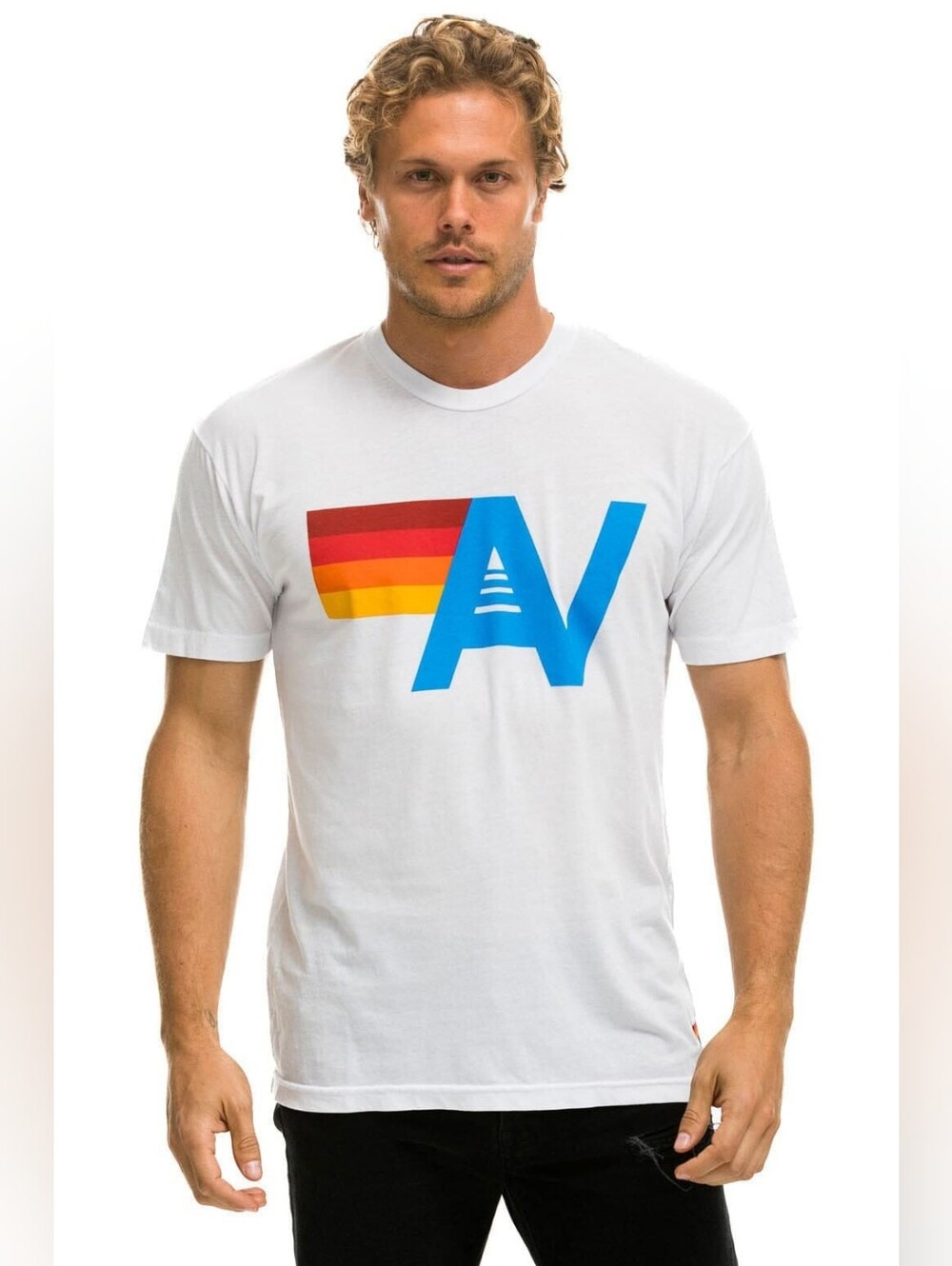 AVIATOR NATION LOGO TEE - WHITE, XL